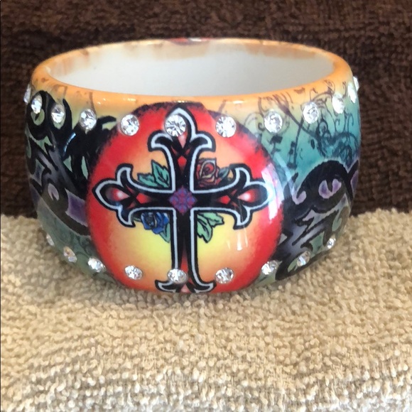 Ed Hardy Jewelry - Ed Hardy Wood Bangle Bracelet